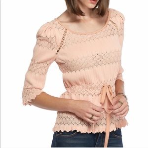 PINK FREE PEOPLE TOP SIZE LARGE